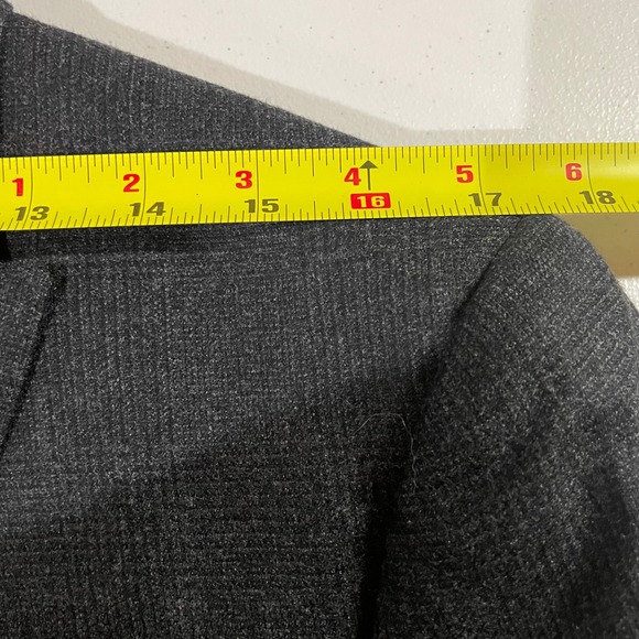 Banana Republic Glen Plaid Men 40S Wool Super 120s Double Breasted Blazer Gray - Picture 10 of 12